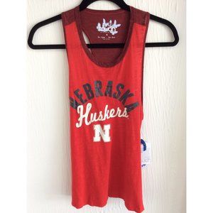 NWT Nebraska Huskers, Women’s Razorback Tank Top, Size M